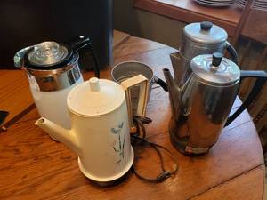 Lot of 4 Vintage Coffee Perculators