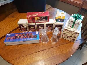 Christmas Candle Holders, Happy Holidays Blocks