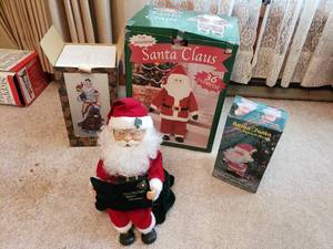 4 Different Santa Clause Decor
