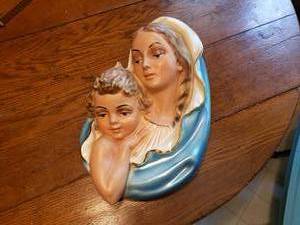 Mary and Jesus Ceramic Wall Hanging