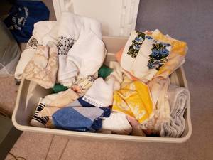 Tote of Misc. Towels