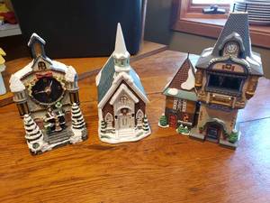 3 Christmas Related Decor Pieces