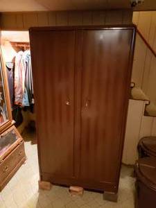 Brown Metal Storage Cabinet