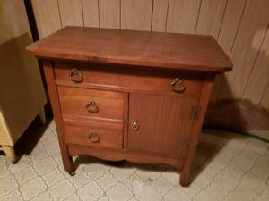 Small Vintage Cabinet on Wheels