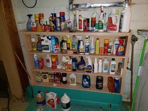 All Cleaning Supplies On These Shelves