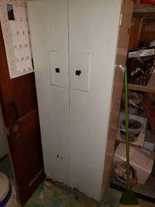 White Metal Cabinet - Contents Not Included