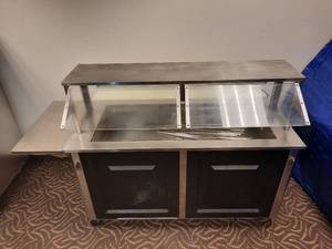 lot 53 image: Delfield Refrigerated Cold Pan Counter Food Bar Buffet on Wheels
