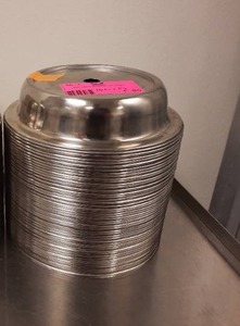 lot 85 image: 96 Stainless Steel 10 Dome Plate Covers