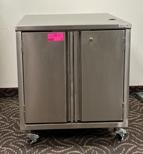 lot 69 image: Stainless Steel Cabinet on Wheels
