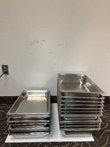 lot 126 image: NSF Full Size Hotel Pans Vollrath, Sysco, Polar Ware