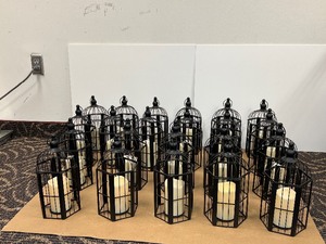 lot 161 image: Black Bird-Cage Lanterns