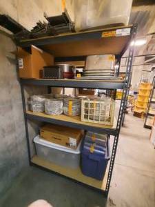 lot 190A image: 4 Shelf Storage Shelving Unit