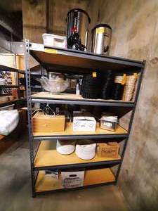 lot 189 image: 5-Tier Adjustable Metal Shelf Unit