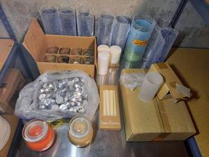 lot 207 image: Candles and Candle Holders