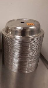 lot 82A image: Aprox 62 Stainless Steel 10 Dome Plate Covers