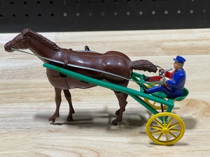 lot 16 image: Vintage Horse and Driver Wind Up Toy