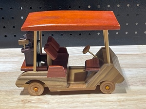 lot 19 image: Miniature Wooden Golf Cart