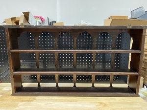 lot 37 image: Vintage Wooden Display Shelf
