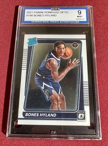 lot 4 image: 2021 Optic Bones Hyland Rated Rookie Card - ISA 9
