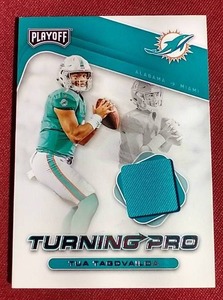 lot 6 image: 2020 Playoff Tua Tagovailoa Jersey Card