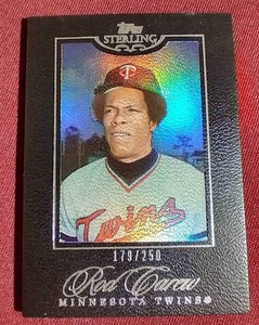 lot 8 image: Topps Sterling Rod Carew Card - #d250