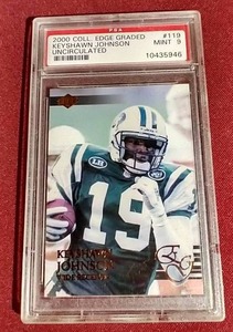 lot 9 image: 2000 Collectors Edge Graded Keyshawn Johnson - PSA 9