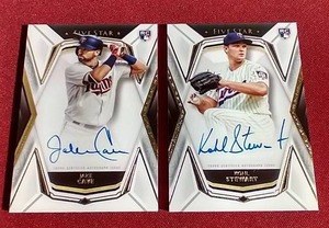 lot 35 image: (2) Topps Five Star Twins Autograph Rookie Cards