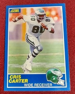 lot 41 image: 1989 Score Cris Carter Rookie Card