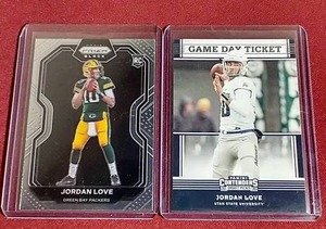 lot 43 image: (2) Jordan Love Rookie Cards - Nice Prizm Black Card