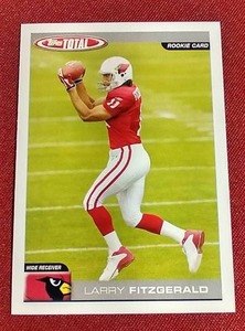lot 50 image: 2004 Topps Total Larry Fitzgerald Rookie Card