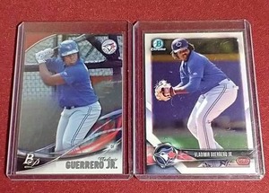 lot 52 image: (2) Vladimir Guerrero Jr. Prospect Cards - 2016