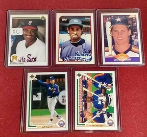 lot 55 image: (5) Baseball Rookie Cards - All StarsHOFers