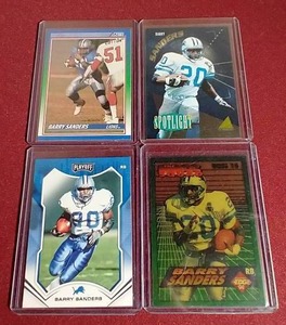lot 60 image: (4) Barry Sanders Cards