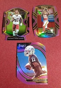 lot 71 image: (3) Select Prizm Die-Cut NFL Rookie Cards