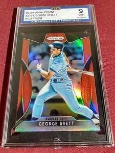 lot 87 image: 2019 Panini Red Prizm George Brett - ISA 9