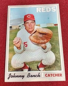 lot 94 image: 1970 Johnny Bench Card