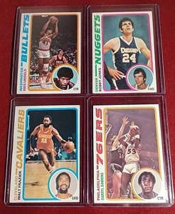 lot 102 image: (4) 1978-79 Basketball Cards - 3 HOFers