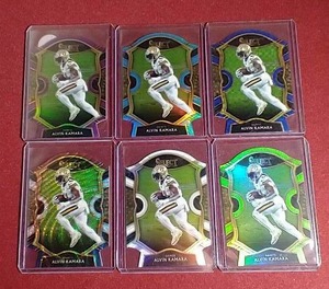 lot 106 image: (6) Alvin Kamara Select Die-Cut Prizm Cards - All Different
