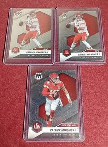lot 109 image: (3) Mosaic Patrick Mahomes Cards