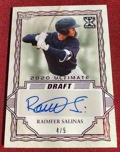 lot 119 image: 2020 Raimfer Salinas Autograph Prospect Card - #d5