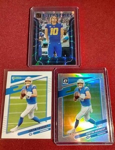 lot 120 image: (3) Justin Herbert Cards