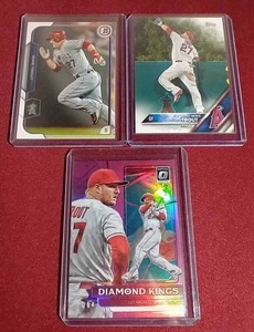 lot 130 image: (3) Mike Trout Cards