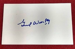 lot 136 image: Gump Worsley Autographed 3x5 Note Card