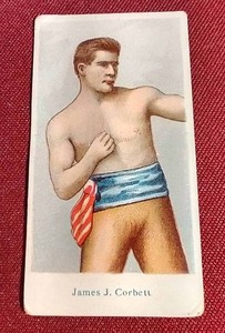 lot 137 image: 1910 American Caramel James J Corbett Boxing Card - Wow