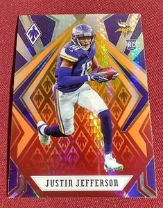 lot 142 image: 2020 Phoenix Fire Burst Justin Jefferson Rookie Card
