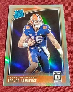 lot 145 image: 2021 Optic Trevor Lawrence Silver Prizm Rated Rookie Card