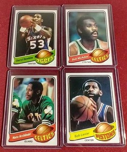 lot 146 image: (4) 1979-80 Basketball Cards - 3 HOFers