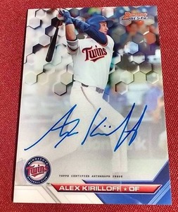 lot 158 image: 2016 Bowmans Best Alex Kirilloff Autographed Prospect Card