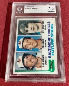 lot 171 image: 1982 Topps Cal Ripken Rookie Card - BGS 7.5