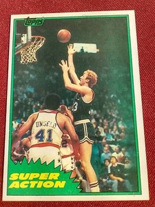 lot 173 image: 1981-82 Topps Larry Bird Card - 2nd Year